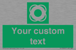 SL7222: Custom sign safe condition Lifebuoy