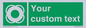 SL7222: Custom sign safe condition Lifebuoy