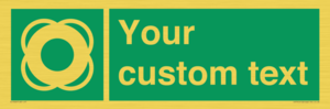 SL7222: Custom sign safe condition Lifebuoy