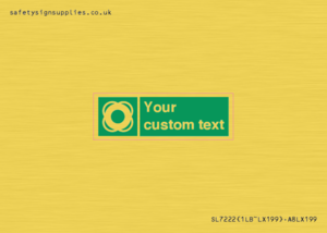 SL7222: Custom sign safe condition Lifebuoy