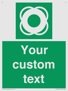SL7222: Custom sign safe condition Lifebuoy