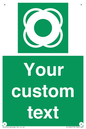 SL7222: Custom sign safe condition Lifebuoy