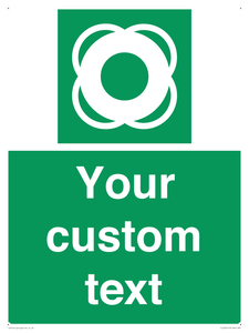 SL7222: Custom sign safe condition Lifebuoy