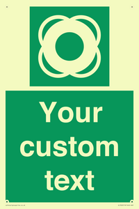 SL7222: Custom sign safe condition Lifebuoy