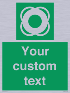 SL7222: Custom sign safe condition Lifebuoy