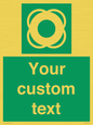 SL7222: Custom sign safe condition Lifebuoy