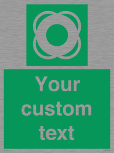 SL7222: Custom sign safe condition Lifebuoy