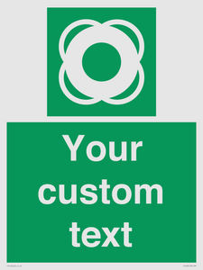 SL7222: Custom sign safe condition Lifebuoy