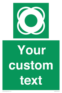 SL7222: Custom sign safe condition Lifebuoy