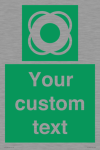 SL7222: Custom sign safe condition Lifebuoy