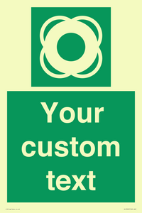 SL7222: Custom sign safe condition Lifebuoy