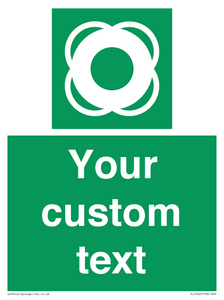SL7222: Custom sign safe condition Lifebuoy