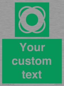 SL7222: Custom sign safe condition Lifebuoy