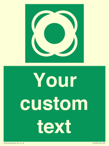 SL7222: Custom sign safe condition Lifebuoy