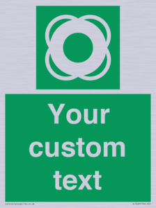 SL7222: Custom sign safe condition Lifebuoy