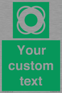 SL7222: Custom sign safe condition Lifebuoy