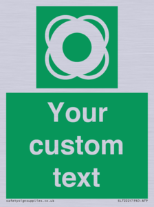 SL7222: Custom sign safe condition Lifebuoy