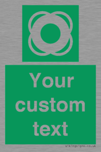 SL7222: Custom sign safe condition Lifebuoy