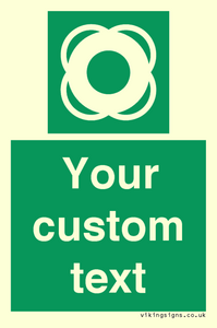 SL7222: Custom sign safe condition Lifebuoy