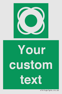 SL7222: Custom sign safe condition Lifebuoy