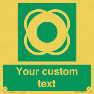 SL7222: Custom sign safe condition Lifebuoy