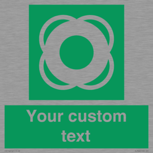 SL7222: Custom sign safe condition Lifebuoy