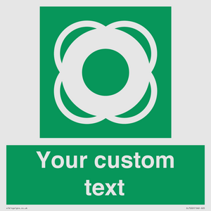 SL7222: Custom sign safe condition Lifebuoy