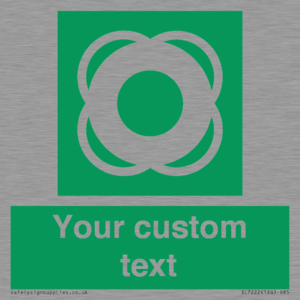SL7222: Custom sign safe condition Lifebuoy