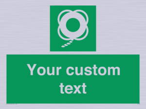 SL7223: Custom sign safe condition Lifebuoy with line