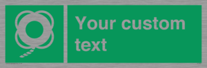 SL7223: Custom sign safe condition Lifebuoy with line