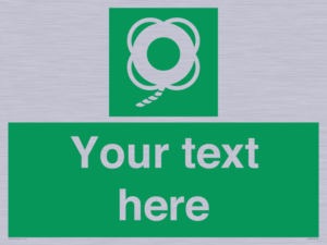 SL7223: Custom sign safe condition Lifebuoy with line