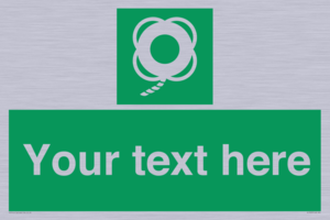 SL7223: Custom sign safe condition Lifebuoy with line