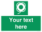 SL7223: Custom sign safe condition Lifebuoy with line