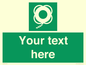 SL7223: Custom sign safe condition Lifebuoy with line
