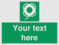 SL7223: Custom sign safe condition Lifebuoy with line