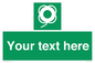 SL7223: Custom sign safe condition Lifebuoy with line