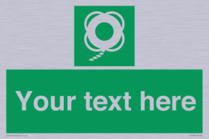 SL7223: Custom sign safe condition Lifebuoy with line