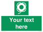SL7223: Custom sign safe condition Lifebuoy with line