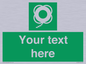 SL7223: Custom sign safe condition Lifebuoy with line