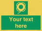 SL7223: Custom sign safe condition Lifebuoy with line