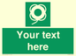 SL7223: Custom sign safe condition Lifebuoy with line