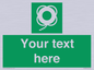 SL7223: Custom sign safe condition Lifebuoy with line