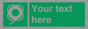 SL7223: Custom sign safe condition Lifebuoy with line