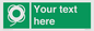 SL7223: Custom sign safe condition Lifebuoy with line