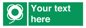 SL7223: Custom sign safe condition Lifebuoy with line
