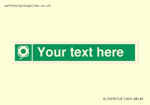 SL7223: Custom sign safe condition Lifebuoy with line