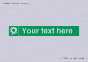 SL7223: Custom sign safe condition Lifebuoy with line