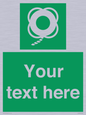 SL7223: Custom sign safe condition Lifebuoy with line