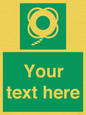 SL7223: Custom sign safe condition Lifebuoy with line