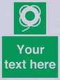 SL7223: Custom sign safe condition Lifebuoy with line